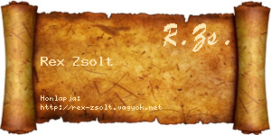 Rex Zsolt névjegykártya